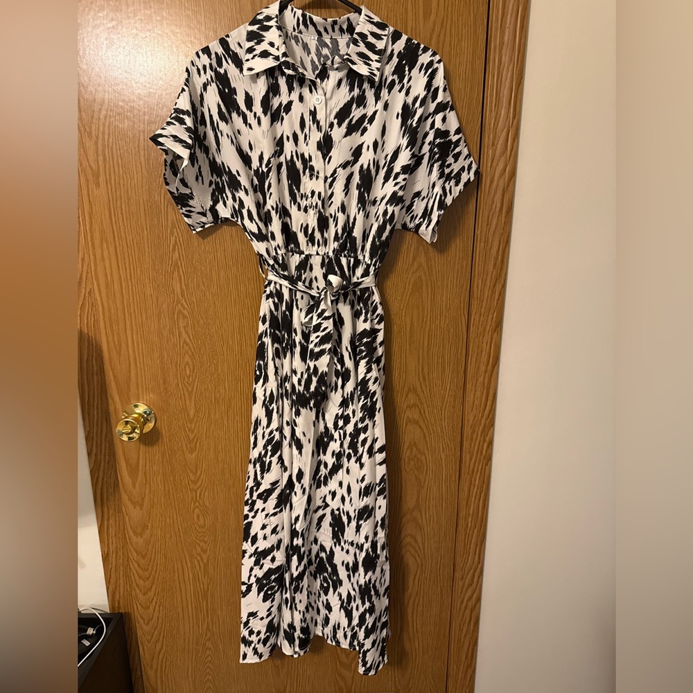 Target Black and White Midi Dress